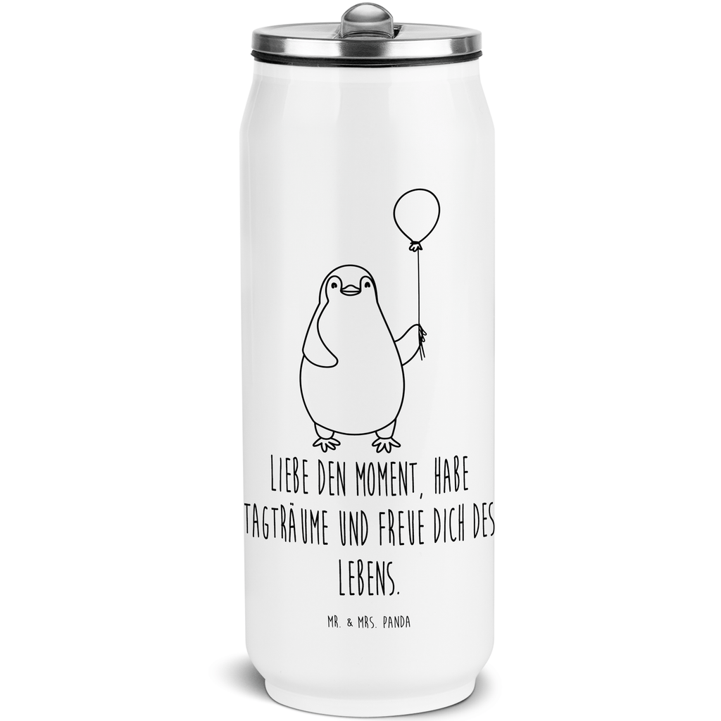 Getränkedosen Trinkflasche Pinguin Luftballon Getränkedose, Trinkflasche, Pinguin, Pinguine, Luftballon, Tagträume, Lebenslust, Geschenk Freundin, Geschenkidee, beste Freundin, Motivation, Neustart, neues Leben, Liebe, Glück