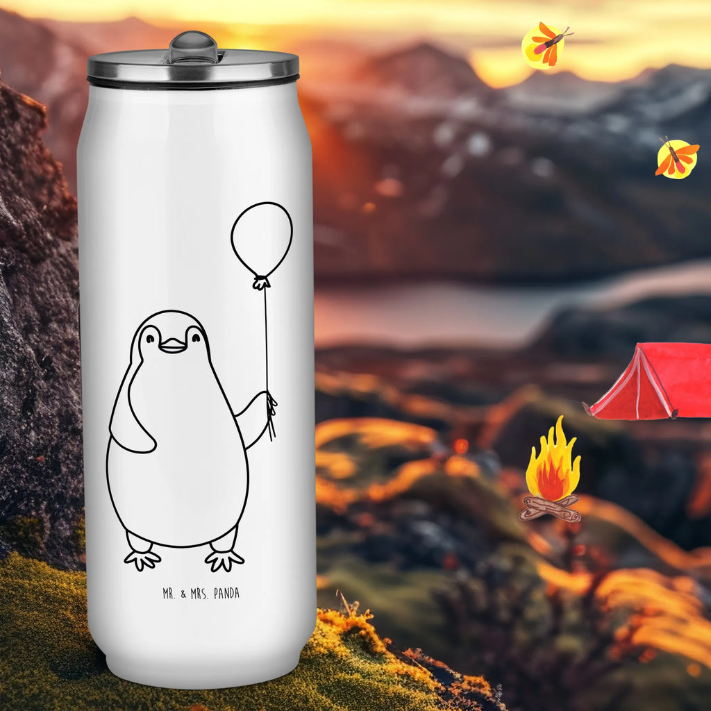 Getränkedosen Trinkflasche Pinguin Luftballon Getränkedose, Trinkflasche, Pinguin, Pinguine, Luftballon, Tagträume, Lebenslust, Geschenk Freundin, Geschenkidee, beste Freundin, Motivation, Neustart, neues Leben, Liebe, Glück