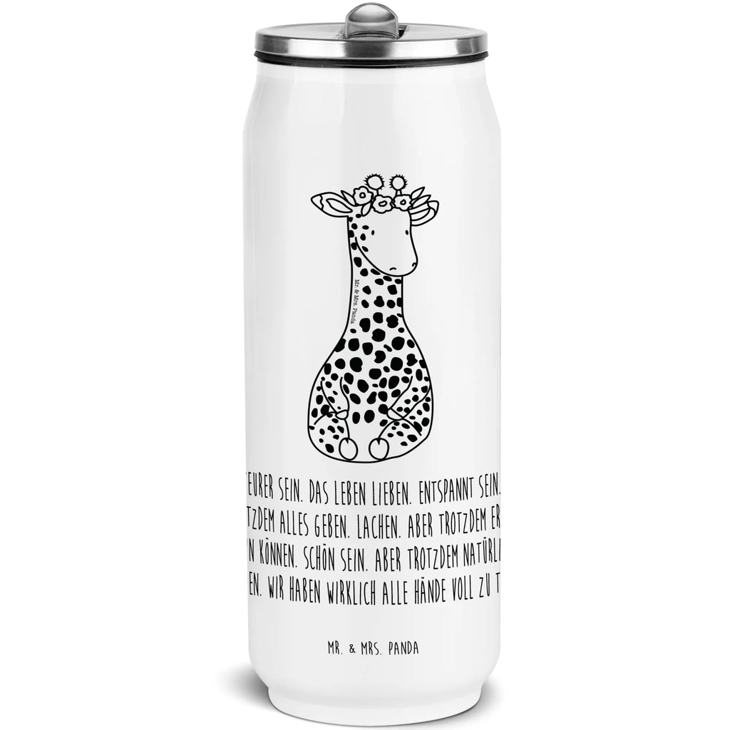 Getränkedosen Trinkflasche Giraffe Blumenkranz Getränkedose, Trinkflasche, Afrika, Wildtiere, Giraffe, Blumenkranz, Abenteurer, Selbstliebe, Freundin