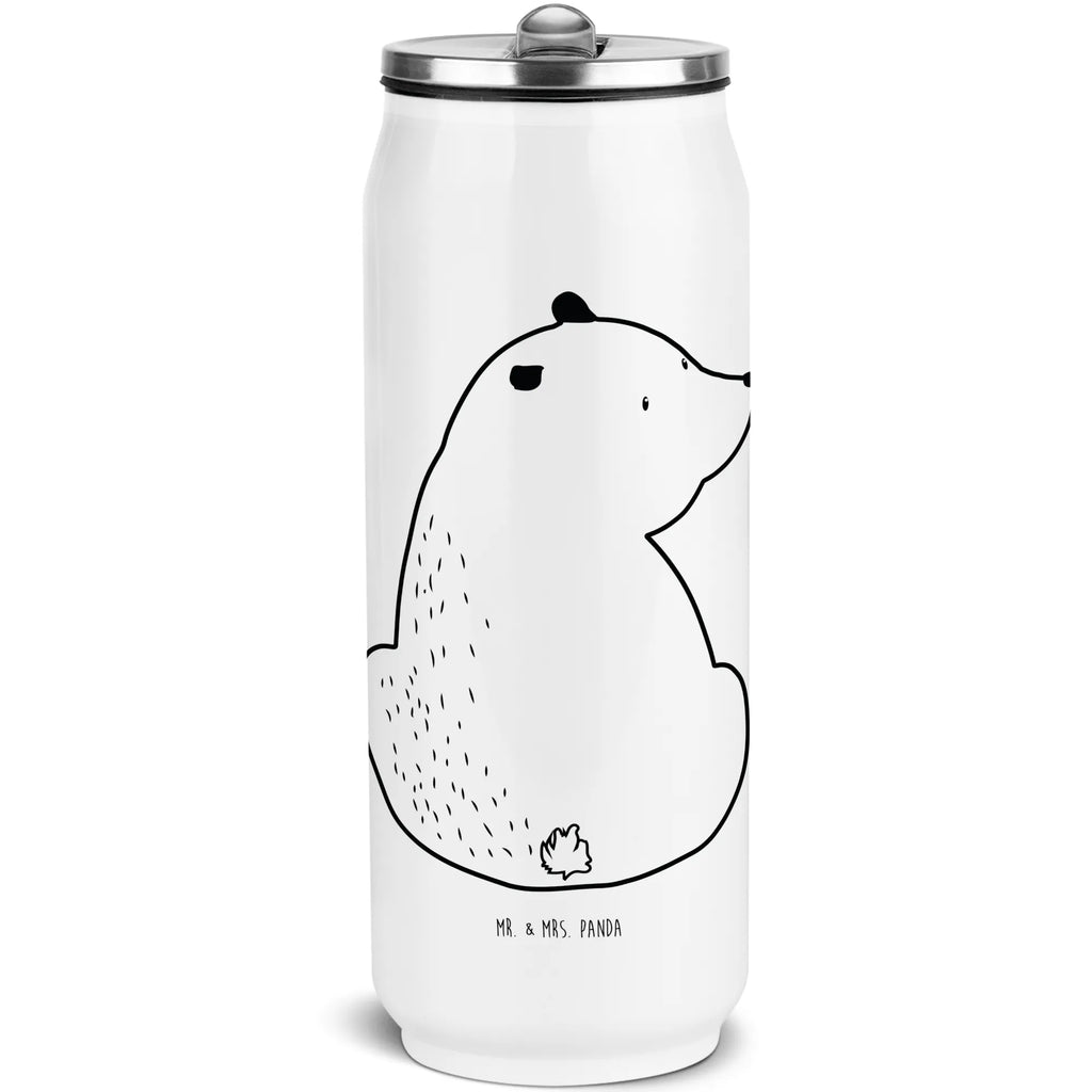 Getränkedosen Trinkflasche Bär Schulterblick Getränkedose, Trinkflasche, Bär, Teddy, Teddybär, Selbstachtung, Weltansicht, Motivation, Bären, Bärenliebe, Weisheit