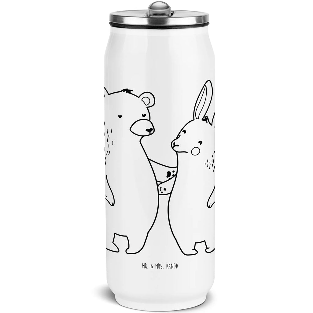 Getränkedosen Trinkflasche Bär und Hase Umarmen Getränkedose, Trinkflasche, Liebe, Partner, Freund, Freundin, Ehemann, Ehefrau, Heiraten, Verlobung, Heiratsantrag, Liebesgeschenk, Jahrestag, Hocheitstag, Freunde, bester Freund, Hase, Bär, Bärchen, best friends