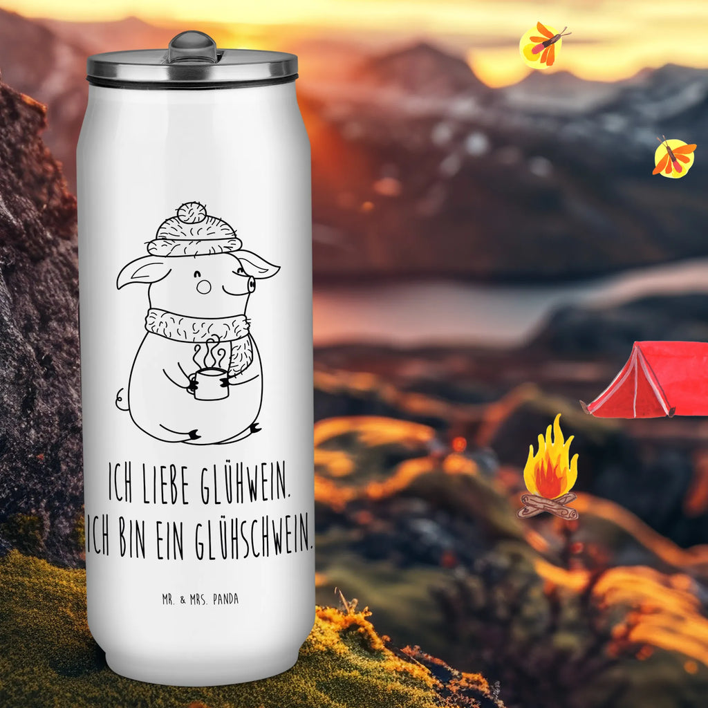 Getränkedosen Trinkflasche Schwein Glühwein Getränkedose, Trinkflasche, Winter, Weihnachten, Weihnachtsdeko, Nikolaus, Advent, Heiligabend, Wintermotiv, Glühschwein, Glühwein, Weihnachtsmarkt, Punsch