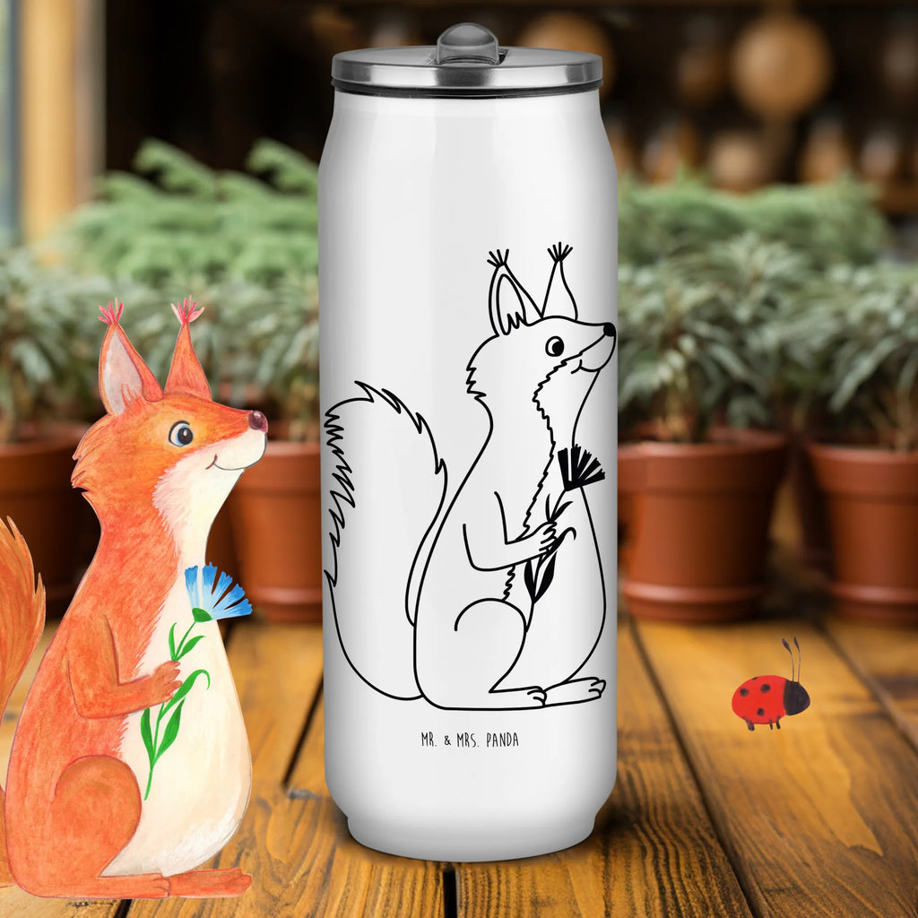 Getränkedosen Trinkflasche Eichhörnchen Blume Getränkedose, Trinkflasche, Tiermotive, Gute Laune, lustige Sprüche, Tiere, Eichhörnchen, Eichhorn, Spruch positiv, Lachen, Spaß, Motivation Sprüche, Motivation Bilder, glücklich Spruch, Spruch Deko