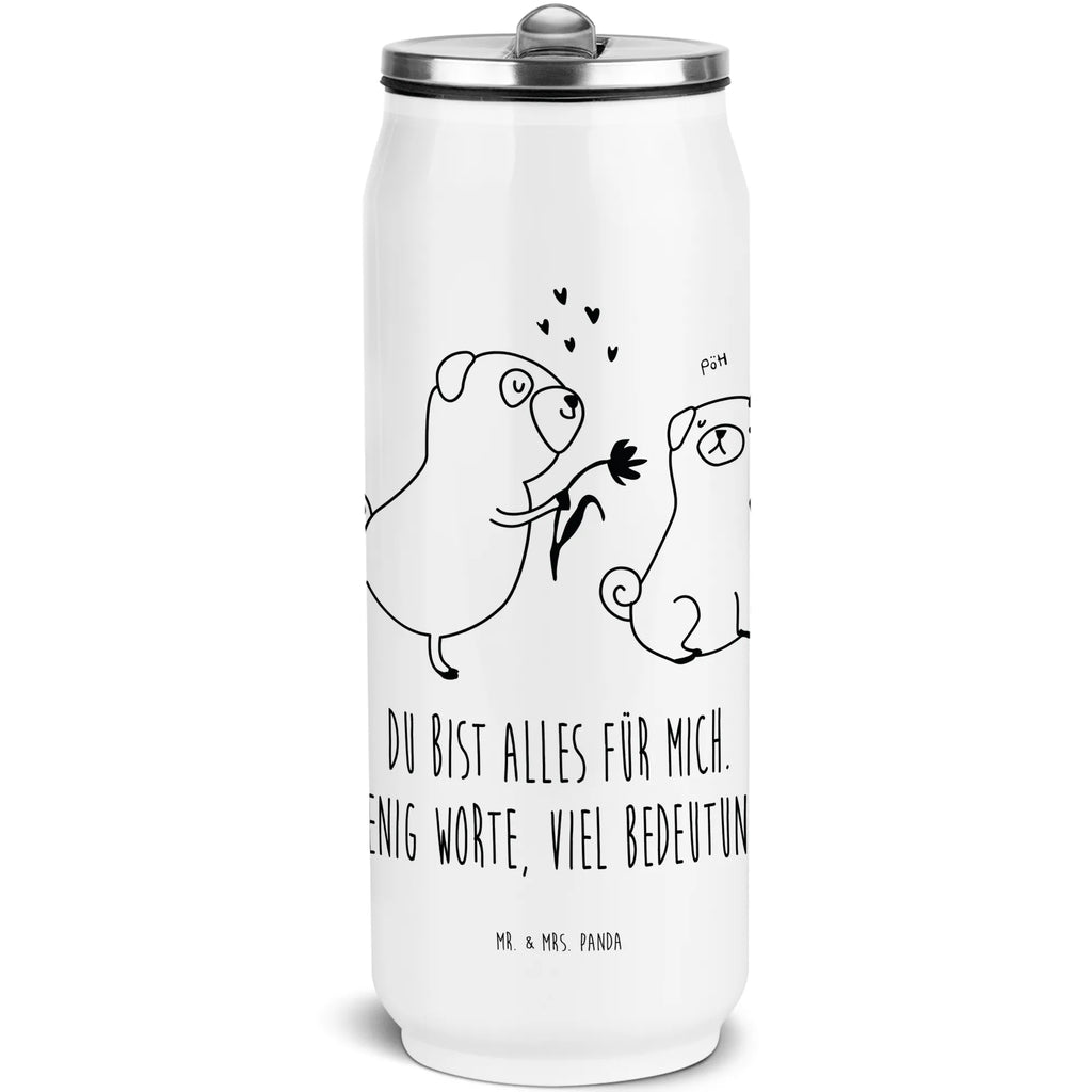 Getränkedosen Trinkflasche Mops Verliebt Getränkedose, Trinkflasche, Hund, Hundemotiv, Haustier, Hunderasse, Tierliebhaber, Hundebesitzer, Sprüche, Mops, Möpse, Hundeliebe, verliebt, Liebe, Liebesspruch. Verlobt, Geschenk Freund, Partner