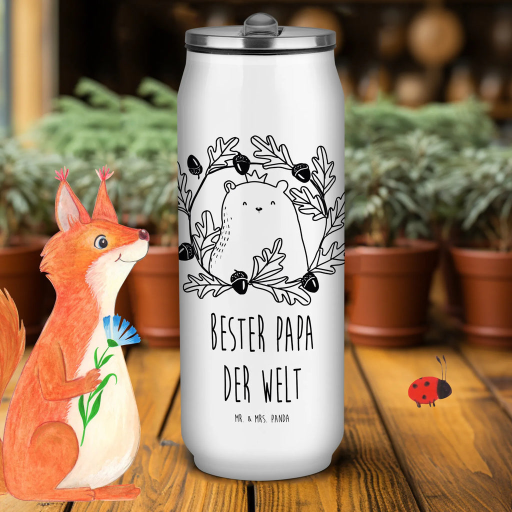 Getränkedosen Trinkflasche Bär König Getränkedose, Trinkflasche, Bär, Teddy, Teddybär, Papa, Papa Bär, bester Vater, bester Papa, weltbester Papa, Vatertag, Vater, Dad, Daddy, Papi