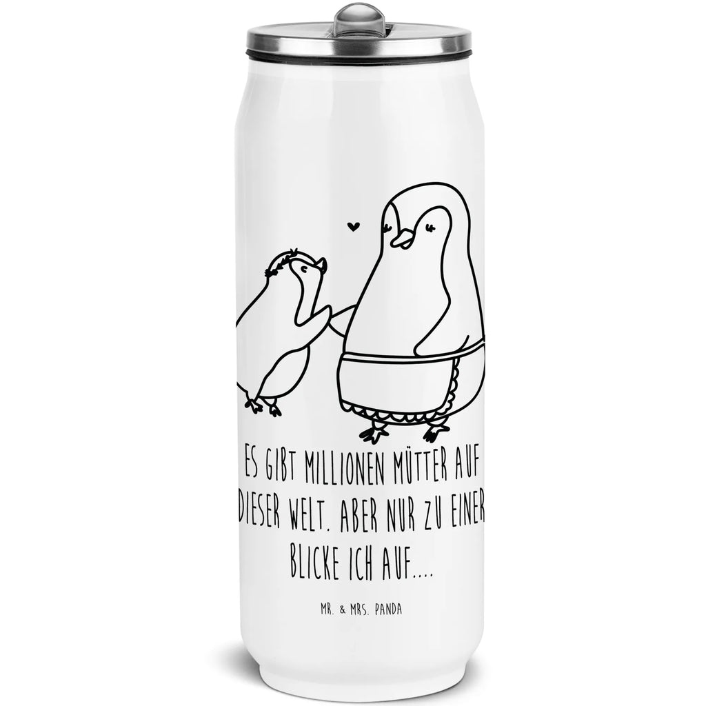 Getränkedosen Trinkflasche Pinguin mit Kind Getränkedose, Trinkflasche, Familie, Vatertag, Muttertag, Bruder, Schwester, Mama, Papa, Oma, Opa, Geschenk, Mami, Mutti, Mutter, Geburststag