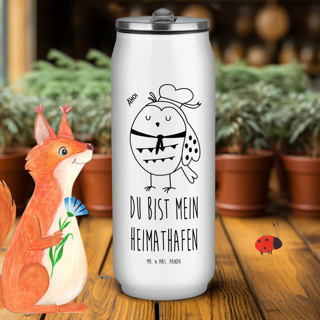 Getränkedosen Trinkflasche Eule Matrose Getränkedose, Trinkflasche, Eule, Eule Spruch, Eule Deko, Owl, Wortspiel lustig, Matrose, Freundin, Ehe, Seefahrer, Heimathafen, Hochzeitstag Geschenk