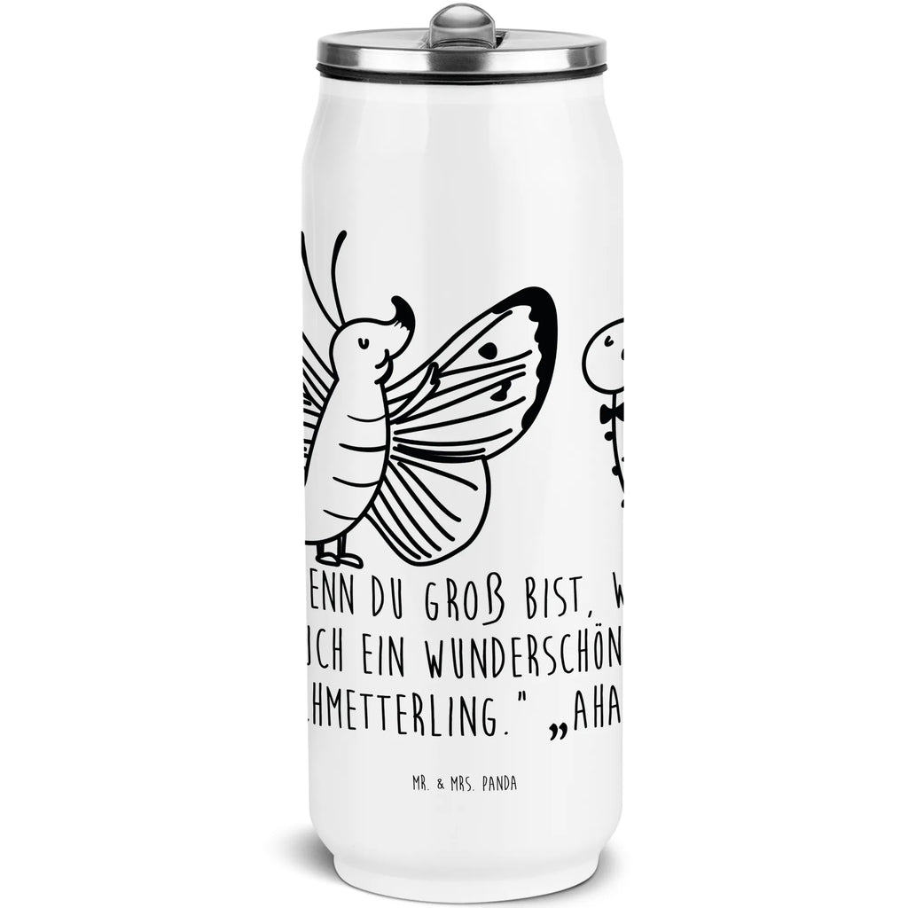 Getränkedosen Trinkflasche Raupe Schmetterling Getränkedose, Trinkflasche, Tiermotive, Gute Laune, lustige Sprüche, Tiere, Raupe, Schmetterling, Zitronenfalter, Entwicklung, Erwachsen werden, Kokon, Hut, Hütchen, Schönheit, Aufwachsen