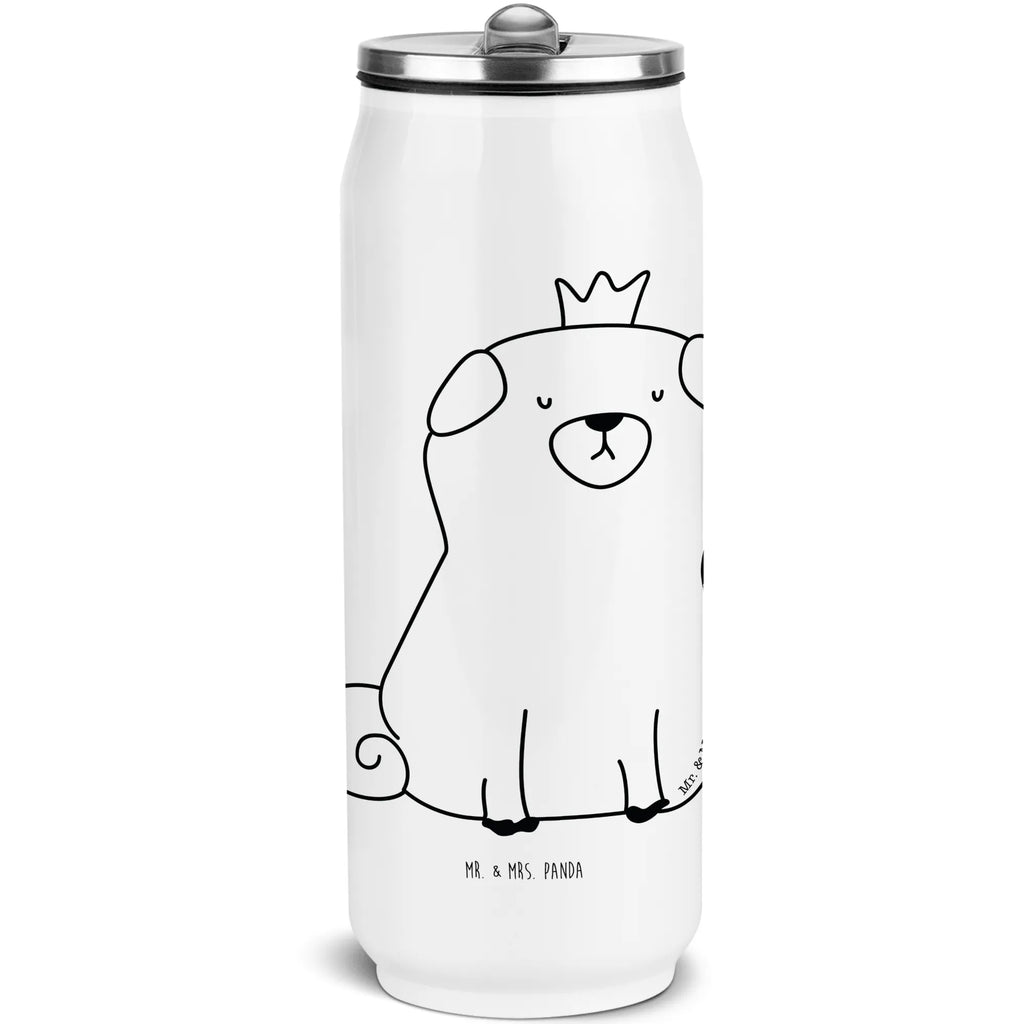 Getränkedosen Trinkflasche Mops Krone Getränkedose, Trinkflasche, Hund, Hundemotiv, Haustier, Hunderasse, Tierliebhaber, Hundebesitzer, Sprüche, Mops, allergisch, kinderlos, Hausregel, Hundebesitzer. Spruch, lustig