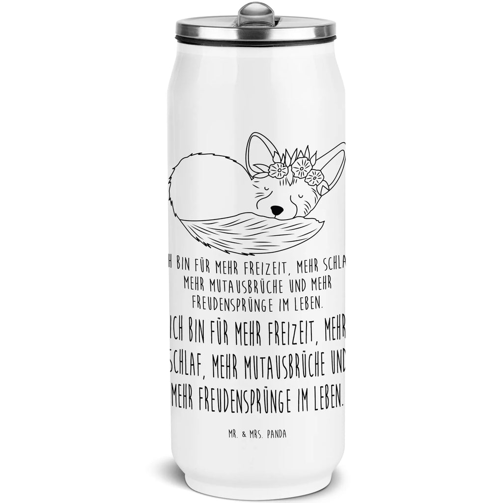 Getränkedosen Trinkflasche Wüstenfuchs Blumen Getränkedose, Trinkflasche, Afrika, Wildtiere, Wüste, Wüstenfuchs, Blumen, Blumenkranz, Glücklich