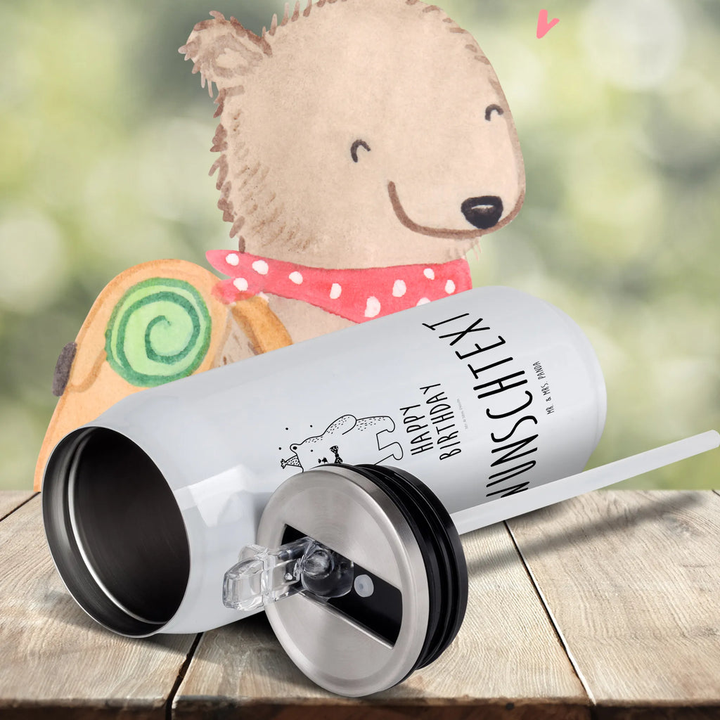 Personalisierte Getränkedosen Trinkflasche Bär Geburtstag Personalisierte Getränkedose, Personalisierte Trinkflasche, Trinkflasche mit Namen, Bär, Teddy, Teddybär, Happy Birthday, Alles Gute, Glückwunsch, Geburtstag