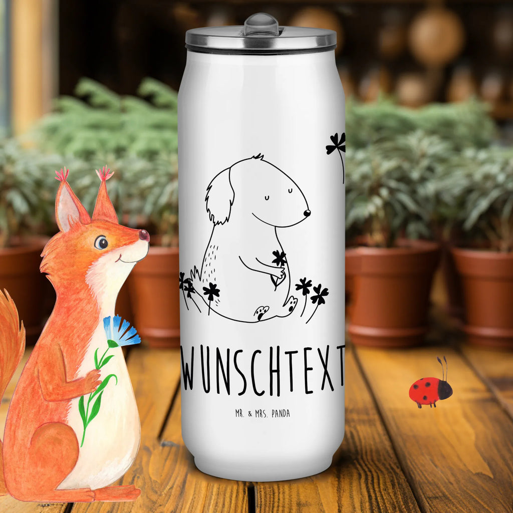 Personalisierte Getränkedosen Trinkflasche Hund Kleeblatt Personalisierte Getränkedose, Personalisierte Trinkflasche, Trinkflasche mit Namen, Hund, Hundemotiv, Haustier, Hunderasse, Tierliebhaber, Hundebesitzer, Sprüche, Kleeblatt, Glück, Tagträume, Motivation, Neuanfang, Geschenk, Glücksbringer, Selbstliebe, Achtsamkeit