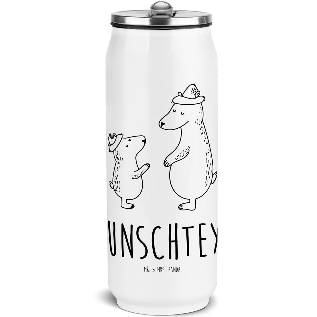 Personalisierte Getränkedosen Trinkflasche Bären mit Hut Personalisierte Getränkedose, Personalisierte Trinkflasche, Trinkflasche mit Namen, Familie, Vatertag, Muttertag, Bruder, Schwester, Mama, Papa, Oma, Opa, Bär, Bären, Vater, Papi, Paps, Dad, Daddy, Lieblingsmensch, Sohn, Söhne, Kind, Kinder, Vater-Sohn, Family, Vorbild