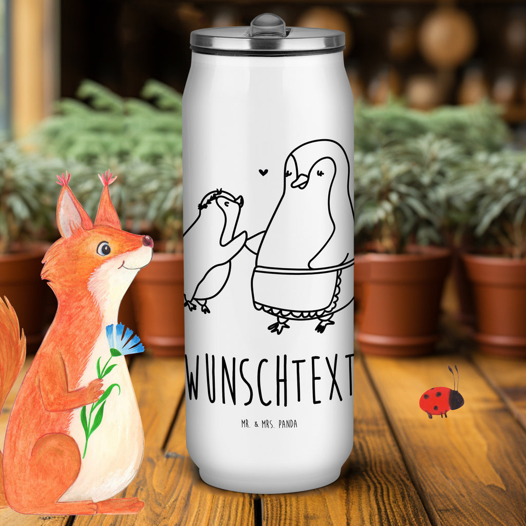 Personalisierte Getränkedosen Trinkflasche Pinguin mit Kind Personalisierte Getränkedose, Personalisierte Trinkflasche, Trinkflasche mit Namen, Familie, Vatertag, Muttertag, Bruder, Schwester, Mama, Papa, Oma, Opa, Geschenk, Mami, Mutti, Mutter, Geburststag