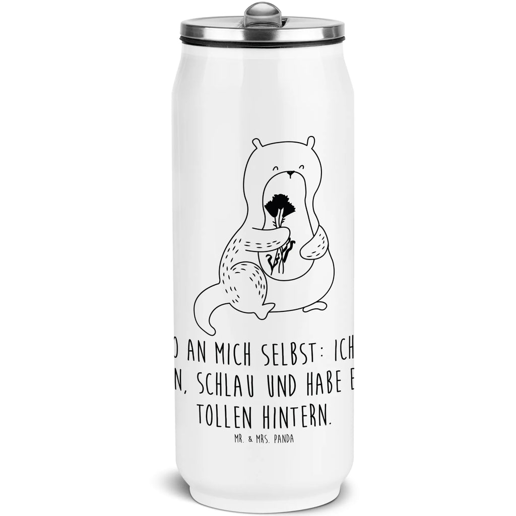 Personalisierte Getränkedosen Trinkflasche Otter Blumenstrauß Personalisierte Getränkedose, Personalisierte Trinkflasche, Trinkflasche mit Namen, Otter, Fischotter, Seeotter, Otter Seeotter See Otter