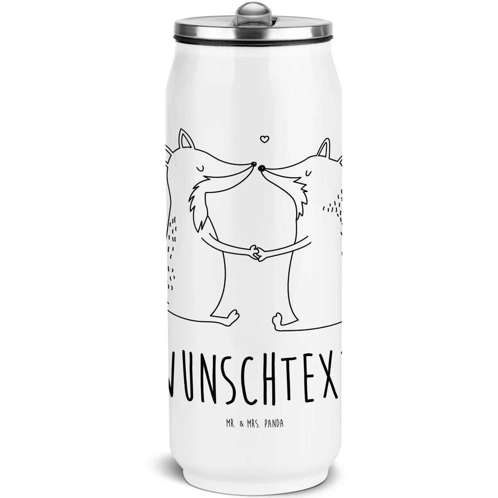 Personalisierte Getränkedosen Trinkflasche Füchse Liebe Personalisierte Getränkedose, Personalisierte Trinkflasche, Trinkflasche mit Namen, Fuchs, Füchse, Fox, Liebe, Liebespaar, Paar, Partner, Freundin, Freund, Ehe, Verlobte, Ehemann, Ehefrau, Liebesbeweis