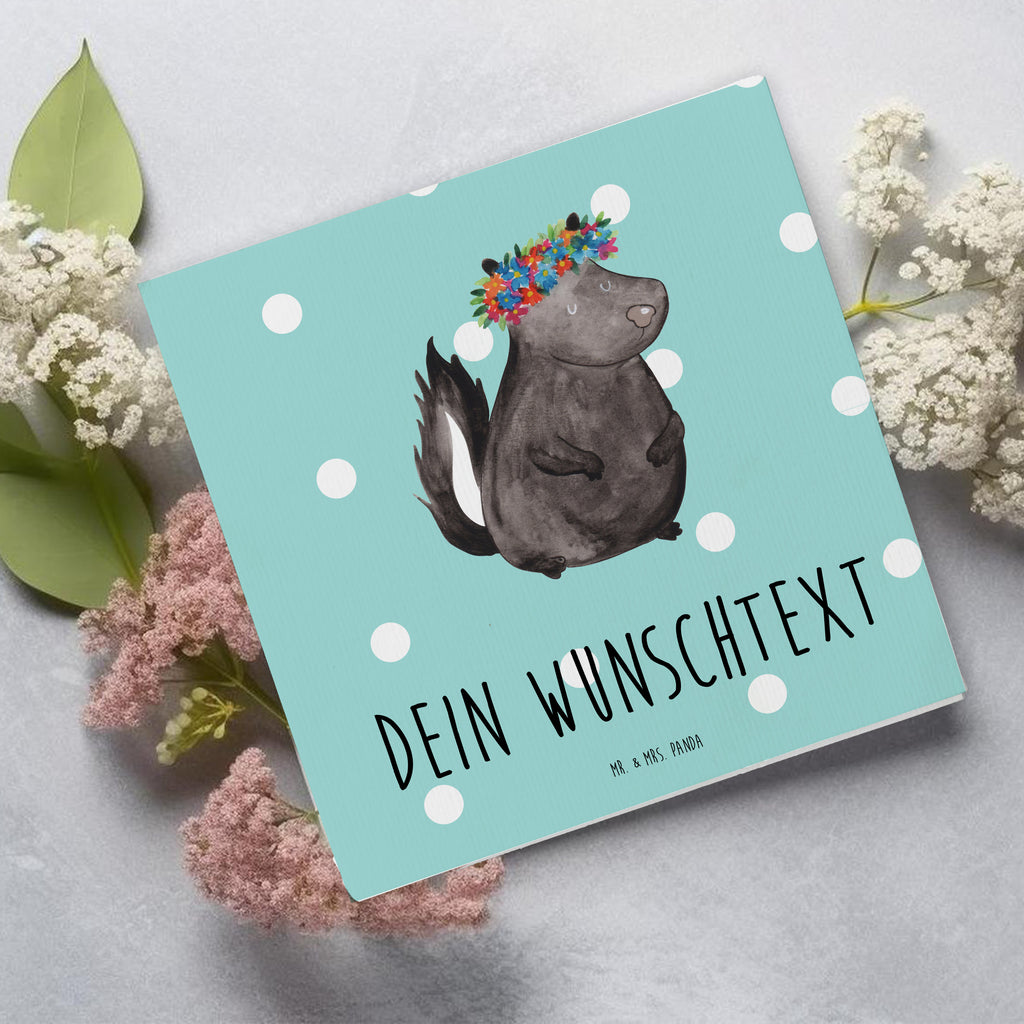 Personalisierte Deluxe Karte Stinktier Mädchen Personalisierte Grußkarte, Personalisiertere Klappkarte, Personalisierte Einladungskarte, Personalisierte Glückwunschkarte, Personalisierte Hochzeitskarte, Personalisierte Geburtstagskarte, Grußkarte mit Namen, Grußkarte selber drucken, Grußkarte selbst gestalten, Grußkarte mit persönlichen Nachrichten, Grußkarte als Geldgeschenk, Grußkarten personalisiert, Personalisierte Karte, Stinktier, Skunk, Wildtier, Raubtier, Stinker, Stinki, Yoga, Namaste, Lebe, Liebe, Lache