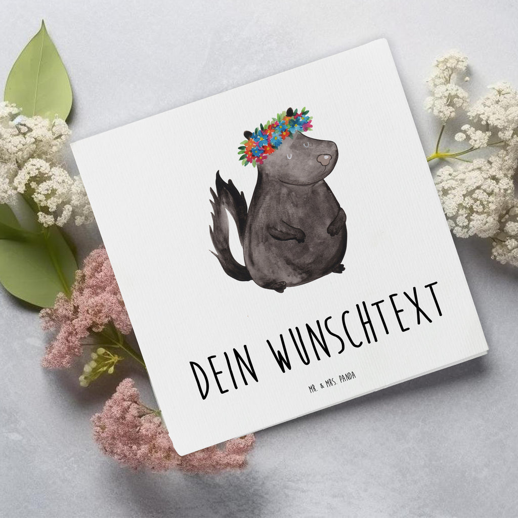 Personalisierte Deluxe Karte Stinktier Mädchen Personalisierte Grußkarte, Personalisiertere Klappkarte, Personalisierte Einladungskarte, Personalisierte Glückwunschkarte, Personalisierte Hochzeitskarte, Personalisierte Geburtstagskarte, Grußkarte mit Namen, Grußkarte selber drucken, Grußkarte selbst gestalten, Grußkarte mit persönlichen Nachrichten, Grußkarte als Geldgeschenk, Grußkarten personalisiert, Personalisierte Karte, Stinktier, Skunk, Wildtier, Raubtier, Stinker, Stinki, Yoga, Namaste, Lebe, Liebe, Lache