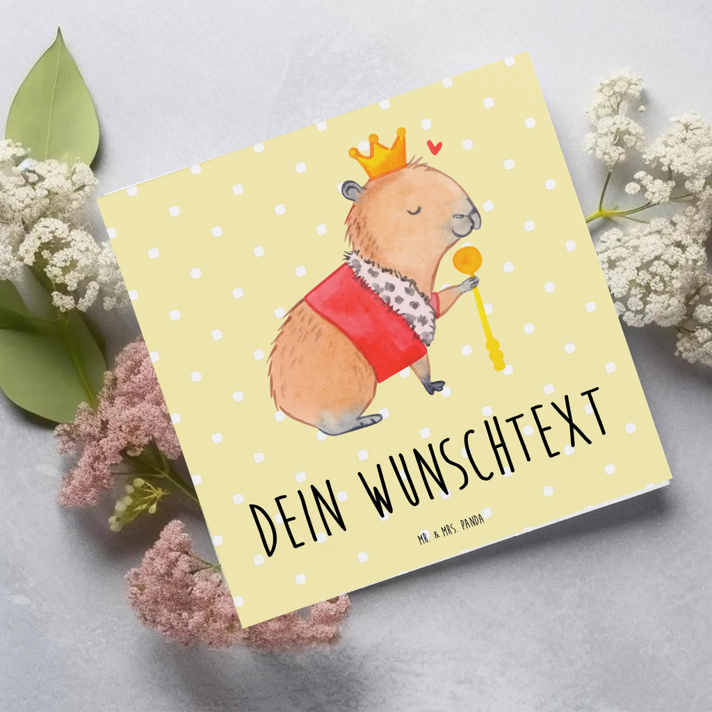 Personalisierte Deluxe Karte Capybara König Personalisierte Grußkarte, Personalisiertere Klappkarte, Personalisierte Einladungskarte, Personalisierte Glückwunschkarte, Personalisierte Hochzeitskarte, Personalisierte Geburtstagskarte, Grußkarte mit Namen, Grußkarte selber drucken, Grußkarte selbst gestalten, Grußkarte mit persönlichen Nachrichten, Grußkarte als Geldgeschenk, Grußkarten personalisiert, Personalisierte Karte, Tiermotive, Gute Laune, lustige Sprüche, Tiere, Capybara, König