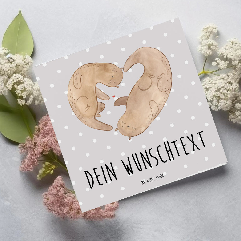 Personalisierte Deluxe Karte Otter Herz Personalisierte Grußkarte, Personalisiertere Klappkarte, Personalisierte Einladungskarte, Personalisierte Glückwunschkarte, Personalisierte Hochzeitskarte, Personalisierte Geburtstagskarte, Grußkarte mit Namen, Grußkarte selber drucken, Grußkarte selbst gestalten, Grußkarte mit persönlichen Nachrichten, Grußkarte als Geldgeschenk, Grußkarten personalisiert, Personalisierte Karte, Otter, Fischotter, Seeotter, Liebe, Herz, Liebesbeweis, Liebesgeschenk, Bessere Hälfte, Love you, Jahrestag, Hochzeitstag, Verlobung, gemeinsames Leben