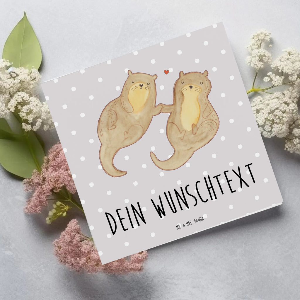 Personalisierte Deluxe Karte Otter Hände halten Personalisierte Grußkarte, Personalisiertere Klappkarte, Personalisierte Einladungskarte, Personalisierte Glückwunschkarte, Personalisierte Hochzeitskarte, Personalisierte Geburtstagskarte, Grußkarte mit Namen, Grußkarte selber drucken, Grußkarte selbst gestalten, Grußkarte mit persönlichen Nachrichten, Grußkarte als Geldgeschenk, Grußkarten personalisiert, Personalisierte Karte, Otter, Fischotter, Seeotter, Otter Seeotter See Otter