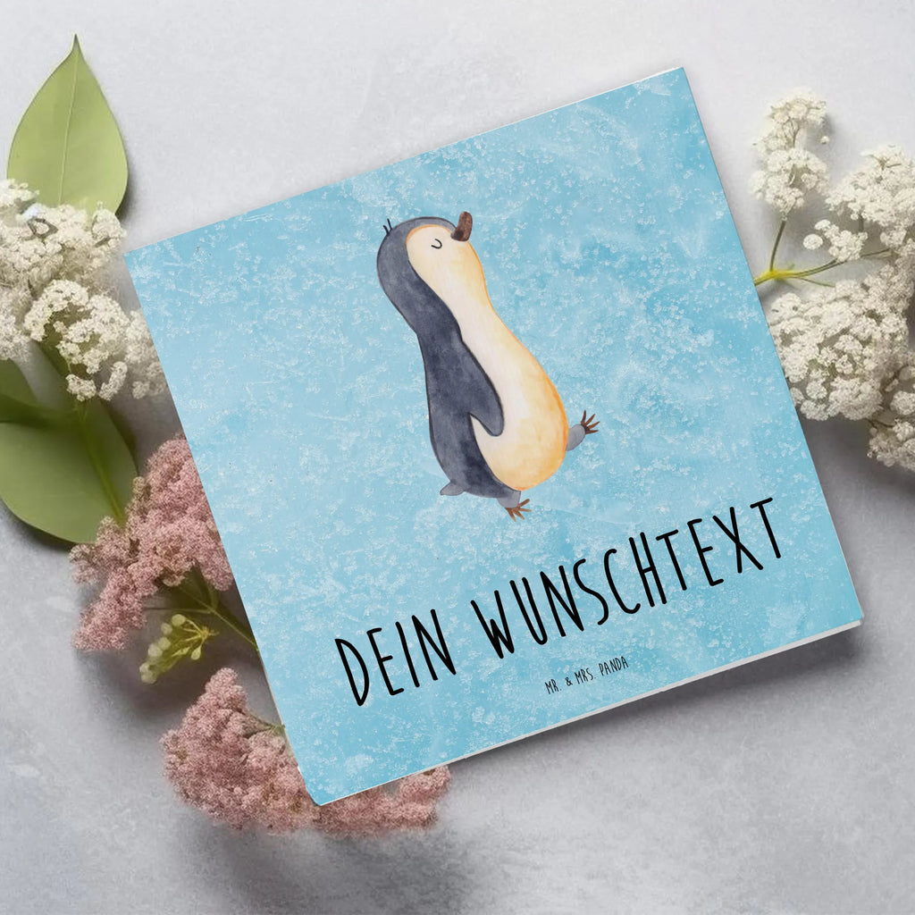 Personalisierte Deluxe Karte Pinguin marschieren Personalisierte Grußkarte, Personalisiertere Klappkarte, Personalisierte Einladungskarte, Personalisierte Glückwunschkarte, Personalisierte Hochzeitskarte, Personalisierte Geburtstagskarte, Grußkarte mit Namen, Grußkarte selber drucken, Grußkarte selbst gestalten, Grußkarte mit persönlichen Nachrichten, Grußkarte als Geldgeschenk, Grußkarten personalisiert, Personalisierte Karte, Pinguin, Pinguine, Frühaufsteher, Langschläfer, Bruder, Schwester, Familie