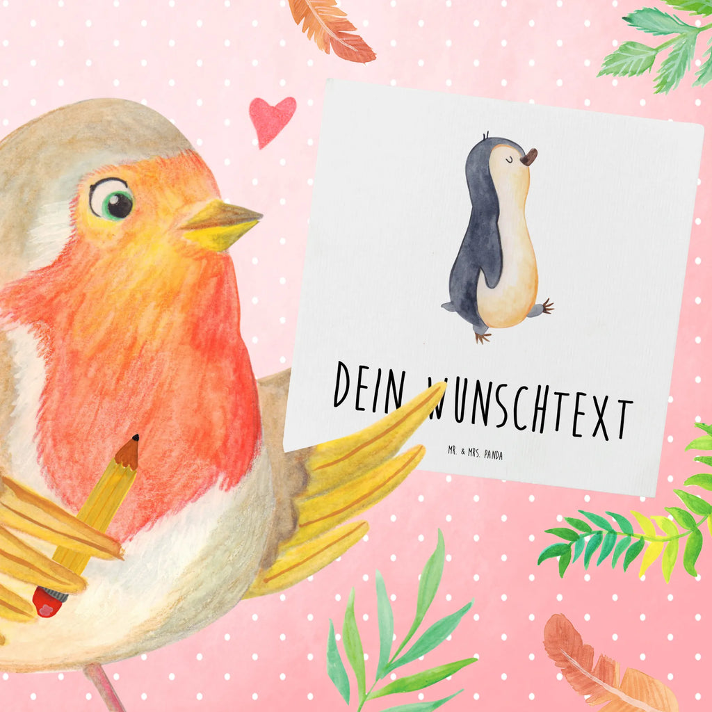 Personalisierte Deluxe Karte Pinguin marschieren Personalisierte Grußkarte, Personalisiertere Klappkarte, Personalisierte Einladungskarte, Personalisierte Glückwunschkarte, Personalisierte Hochzeitskarte, Personalisierte Geburtstagskarte, Grußkarte mit Namen, Grußkarte selber drucken, Grußkarte selbst gestalten, Grußkarte mit persönlichen Nachrichten, Grußkarte als Geldgeschenk, Grußkarten personalisiert, Personalisierte Karte, Pinguin, Pinguine, Frühaufsteher, Langschläfer, Bruder, Schwester, Familie