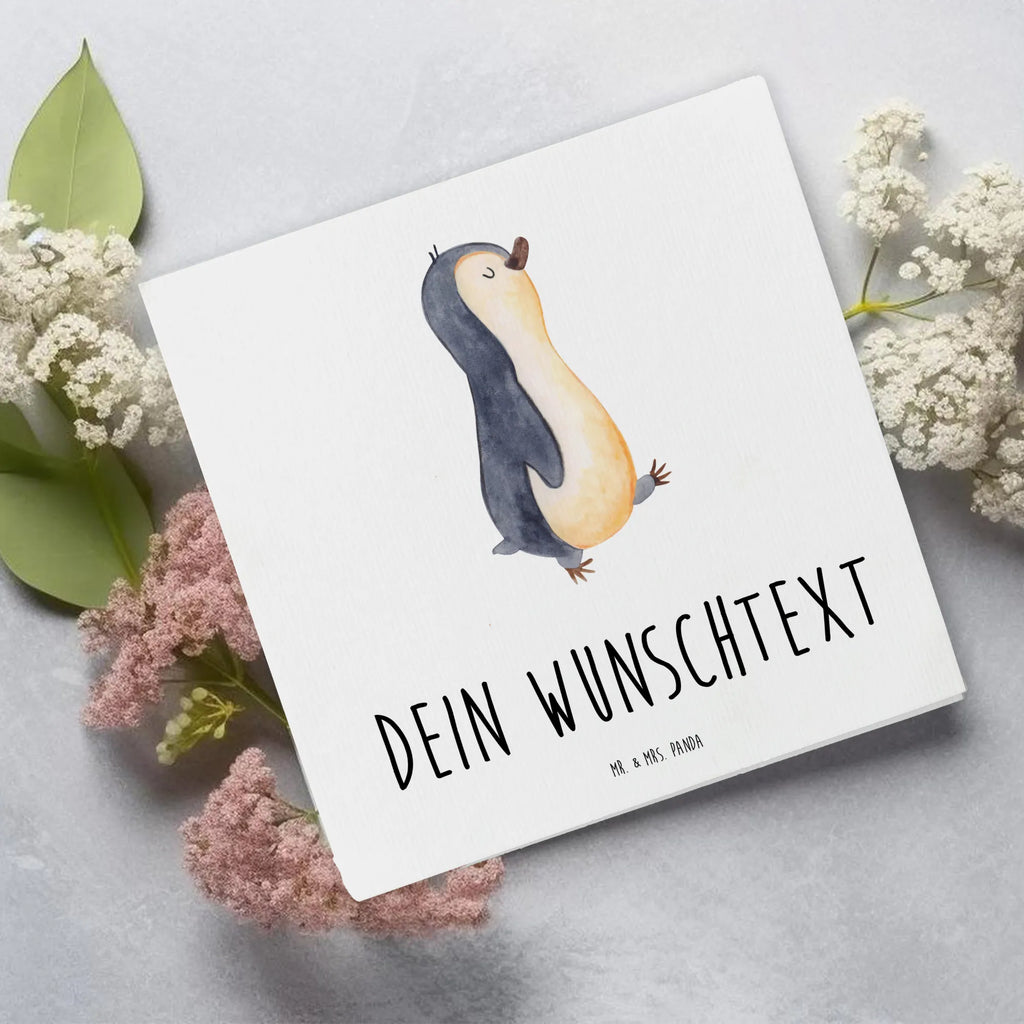 Personalisierte Deluxe Karte Pinguin marschieren Personalisierte Grußkarte, Personalisiertere Klappkarte, Personalisierte Einladungskarte, Personalisierte Glückwunschkarte, Personalisierte Hochzeitskarte, Personalisierte Geburtstagskarte, Grußkarte mit Namen, Grußkarte selber drucken, Grußkarte selbst gestalten, Grußkarte mit persönlichen Nachrichten, Grußkarte als Geldgeschenk, Grußkarten personalisiert, Personalisierte Karte, Pinguin, Pinguine, Frühaufsteher, Langschläfer, Bruder, Schwester, Familie