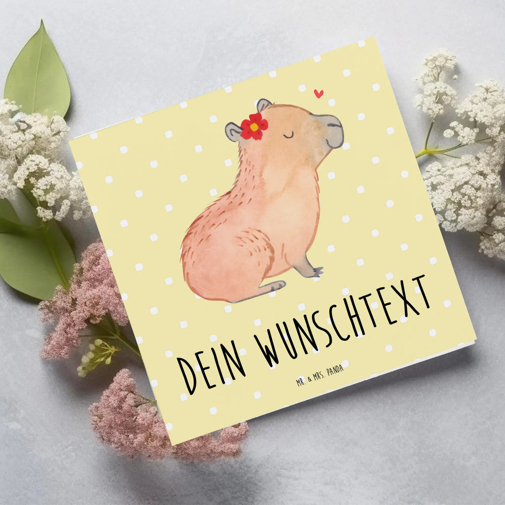 Personalisierte Deluxe Karte Capybara Blume Personalisierte Grußkarte, Personalisiertere Klappkarte, Personalisierte Einladungskarte, Personalisierte Glückwunschkarte, Personalisierte Hochzeitskarte, Personalisierte Geburtstagskarte, Grußkarte mit Namen, Grußkarte selber drucken, Grußkarte selbst gestalten, Grußkarte mit persönlichen Nachrichten, Grußkarte als Geldgeschenk, Grußkarten personalisiert, Personalisierte Karte, Tiermotive, Gute Laune, lustige Sprüche, Tiere, Capybara