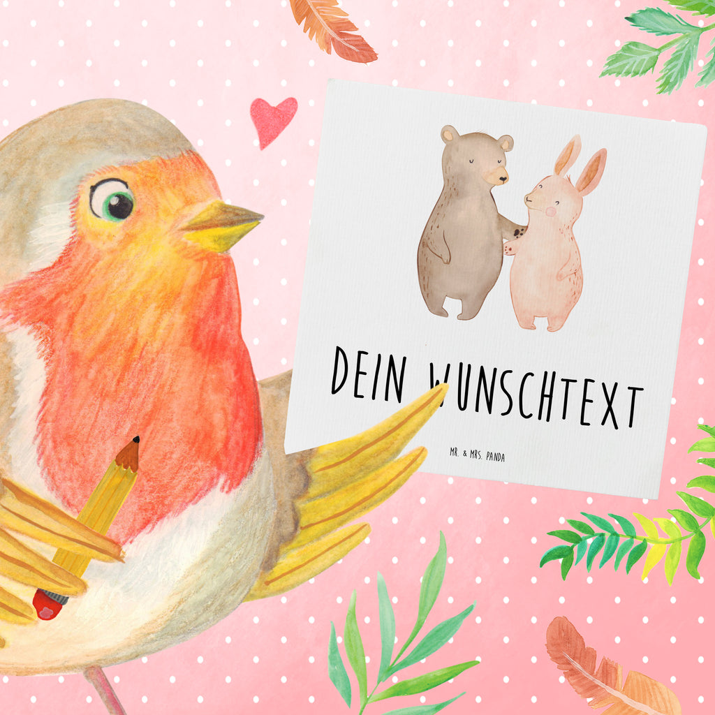 Personalisierte Deluxe Karte Bär und Hase Umarmen Personalisierte Grußkarte, Personalisiertere Klappkarte, Personalisierte Einladungskarte, Personalisierte Glückwunschkarte, Personalisierte Hochzeitskarte, Personalisierte Geburtstagskarte, Grußkarte mit Namen, Grußkarte selber drucken, Grußkarte selbst gestalten, Grußkarte mit persönlichen Nachrichten, Grußkarte als Geldgeschenk, Grußkarten personalisiert, Personalisierte Karte, Liebe, Partner, Freund, Freundin, Ehemann, Ehefrau, Heiraten, Verlobung, Heiratsantrag, Liebesgeschenk, Jahrestag, Hocheitstag, Freunde, bester Freund, Hase, Bär, Bärchen, best friends