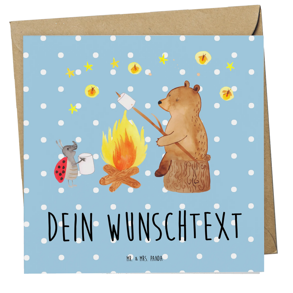 Personalisierte Deluxe Karte Bär & Marienkäfer Lagerfeuer Personalisierte Grußkarte, Personalisiertere Klappkarte, Personalisierte Einladungskarte, Personalisierte Glückwunschkarte, Personalisierte Hochzeitskarte, Personalisierte Geburtstagskarte, Grußkarte mit Namen, Grußkarte selber drucken, Grußkarte selbst gestalten, Grußkarte mit persönlichen Nachrichten, Grußkarte als Geldgeschenk, Grußkarten personalisiert, Personalisierte Karte, Bär, Teddy, Teddybär, Lagerfeuer