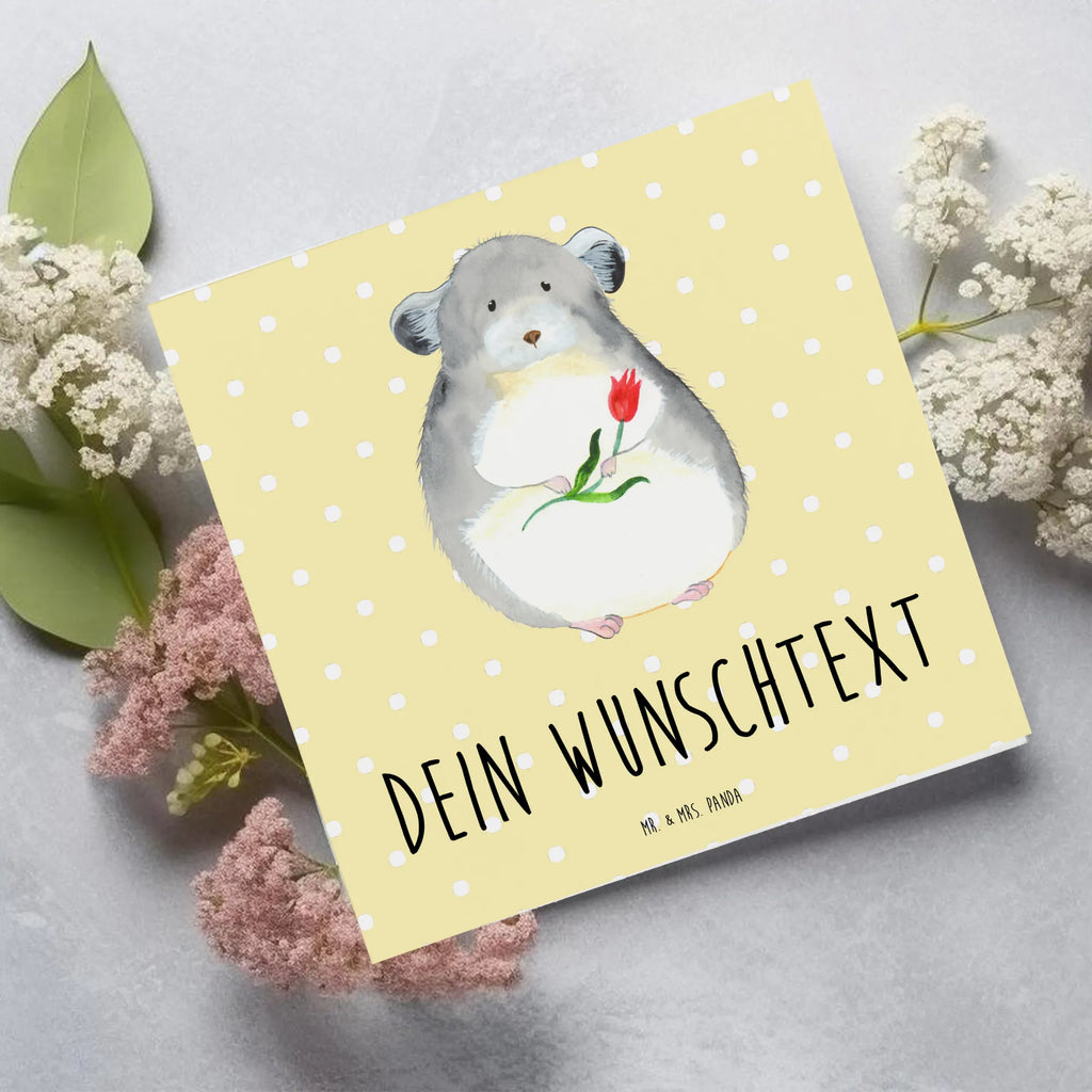 Personalisierte Deluxe Karte Chinchilla Blume Personalisierte Grußkarte, Personalisiertere Klappkarte, Personalisierte Einladungskarte, Personalisierte Glückwunschkarte, Personalisierte Hochzeitskarte, Personalisierte Geburtstagskarte, Grußkarte mit Namen, Grußkarte selber drucken, Grußkarte selbst gestalten, Grußkarte mit persönlichen Nachrichten, Grußkarte als Geldgeschenk, Grußkarten personalisiert, Personalisierte Karte, Tiermotive, Gute Laune, lustige Sprüche, Tiere, Chinchilla, Chinchillas, Liebeskummer, Kummer, Depressionen, traurig sein, Chaos, Glücklichsein, Büro, Büroalltag