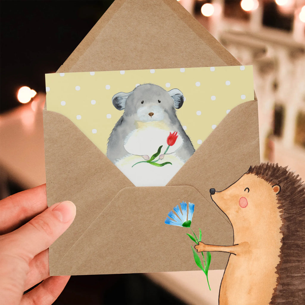 Personalisierte Deluxe Karte Chinchilla Blume Personalisierte Grußkarte, Personalisiertere Klappkarte, Personalisierte Einladungskarte, Personalisierte Glückwunschkarte, Personalisierte Hochzeitskarte, Personalisierte Geburtstagskarte, Grußkarte mit Namen, Grußkarte selber drucken, Grußkarte selbst gestalten, Grußkarte mit persönlichen Nachrichten, Grußkarte als Geldgeschenk, Grußkarten personalisiert, Personalisierte Karte, Tiermotive, Gute Laune, lustige Sprüche, Tiere, Chinchilla, Chinchillas, Liebeskummer, Kummer, Depressionen, traurig sein, Chaos, Glücklichsein, Büro, Büroalltag