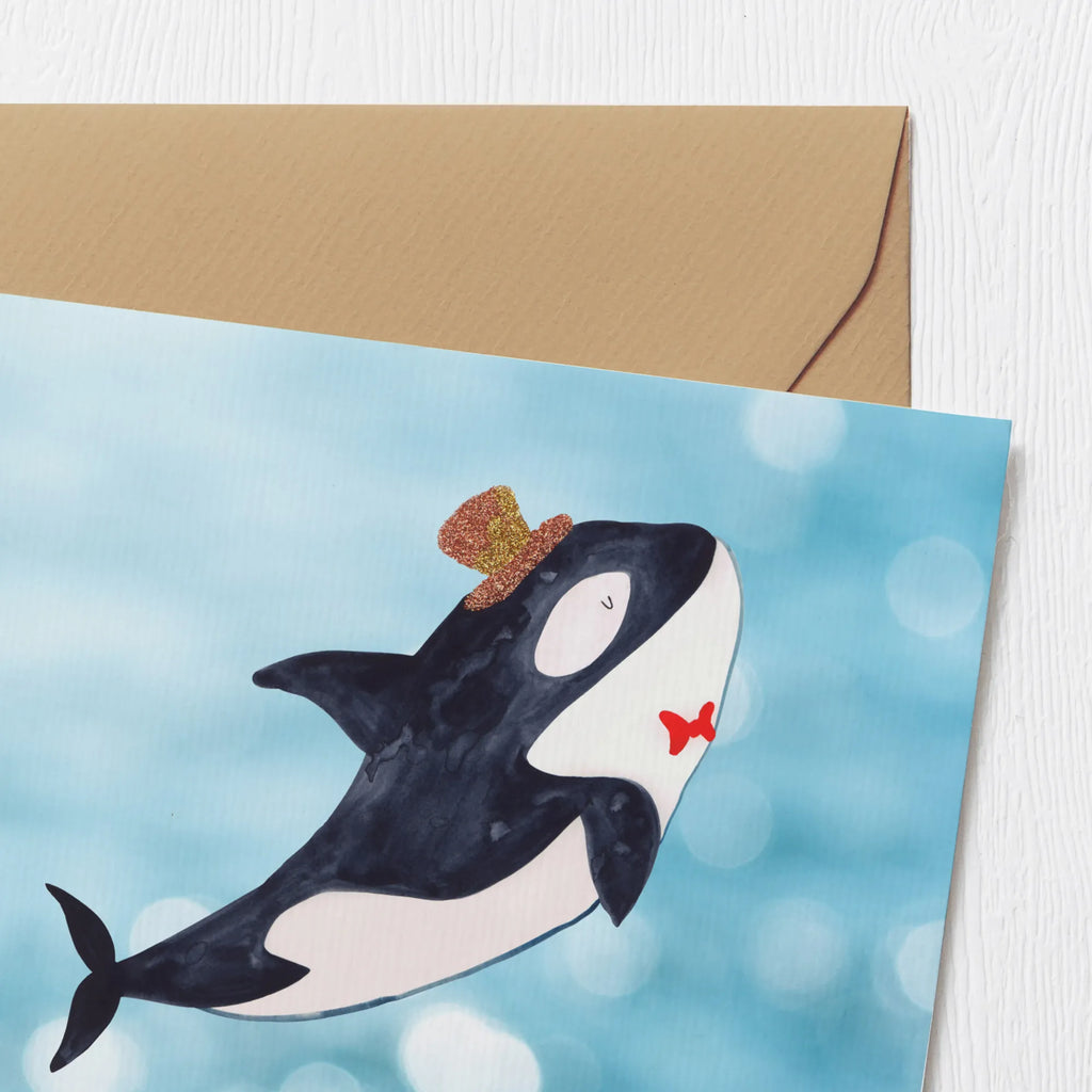 Personalisierte Deluxe Karte Orca Zylinder Personalisierte Grußkarte, Personalisiertere Klappkarte, Personalisierte Einladungskarte, Personalisierte Glückwunschkarte, Personalisierte Hochzeitskarte, Personalisierte Geburtstagskarte, Grußkarte mit Namen, Grußkarte selber drucken, Grußkarte selbst gestalten, Grußkarte mit persönlichen Nachrichten, Grußkarte als Geldgeschenk, Grußkarten personalisiert, Personalisierte Karte, Meerestiere, Meer, Urlaub, Narwal, Glitter, Konfetti, Glitzer, Geburtstag, Feier, Fete, Fest, Glückwunsch, Orca