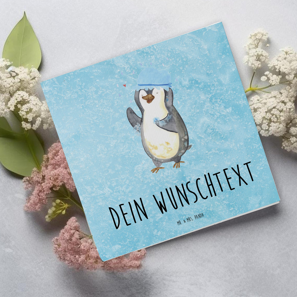 Personalisierte Deluxe Karte Pinguin Duschen Personalisierte Grußkarte, Personalisiertere Klappkarte, Personalisierte Einladungskarte, Personalisierte Glückwunschkarte, Personalisierte Hochzeitskarte, Personalisierte Geburtstagskarte, Grußkarte mit Namen, Grußkarte selber drucken, Grußkarte selbst gestalten, Grußkarte mit persönlichen Nachrichten, Grußkarte als Geldgeschenk, Grußkarten personalisiert, Personalisierte Karte, Pinguin, Pinguine, Dusche, duschen, Lebensmotto, Motivation, Neustart, Neuanfang, glücklich sein