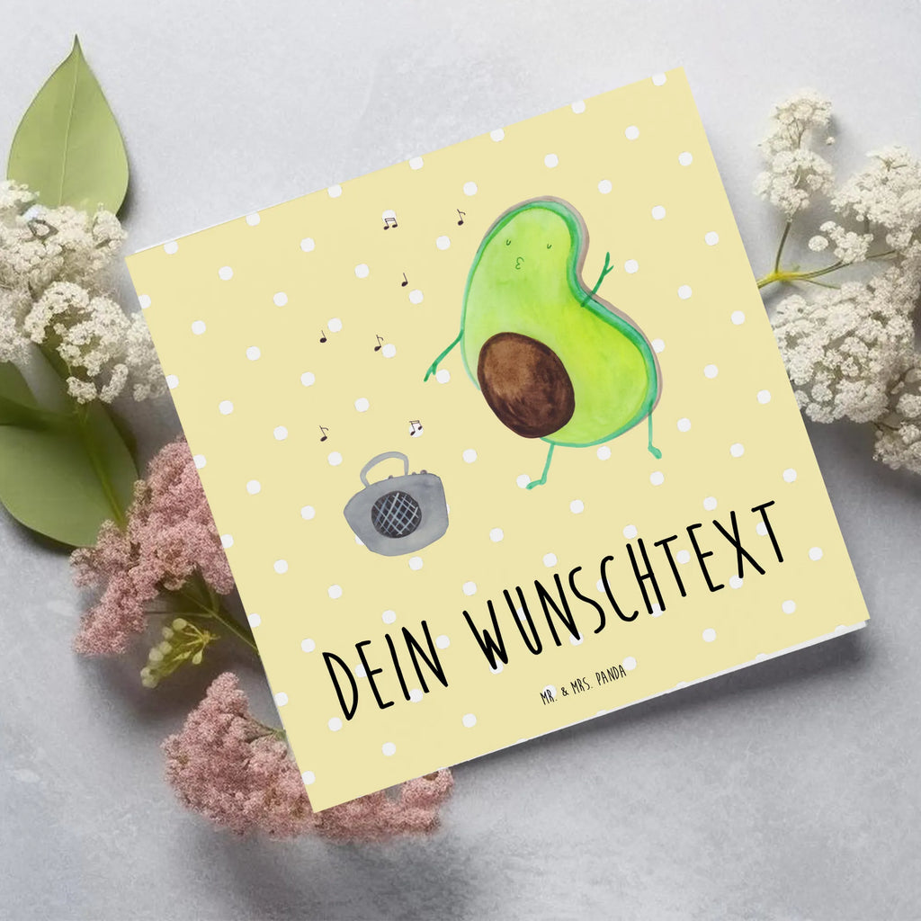 Personalisierte Deluxe Karte Avocado Tanzen Personalisierte Grußkarte, Personalisiertere Klappkarte, Personalisierte Einladungskarte, Personalisierte Glückwunschkarte, Personalisierte Hochzeitskarte, Personalisierte Geburtstagskarte, Grußkarte mit Namen, Grußkarte selber drucken, Grußkarte selbst gestalten, Grußkarte mit persönlichen Nachrichten, Grußkarte als Geldgeschenk, Grußkarten personalisiert, Personalisierte Karte, Avocado, Veggie, Vegan, Gesund