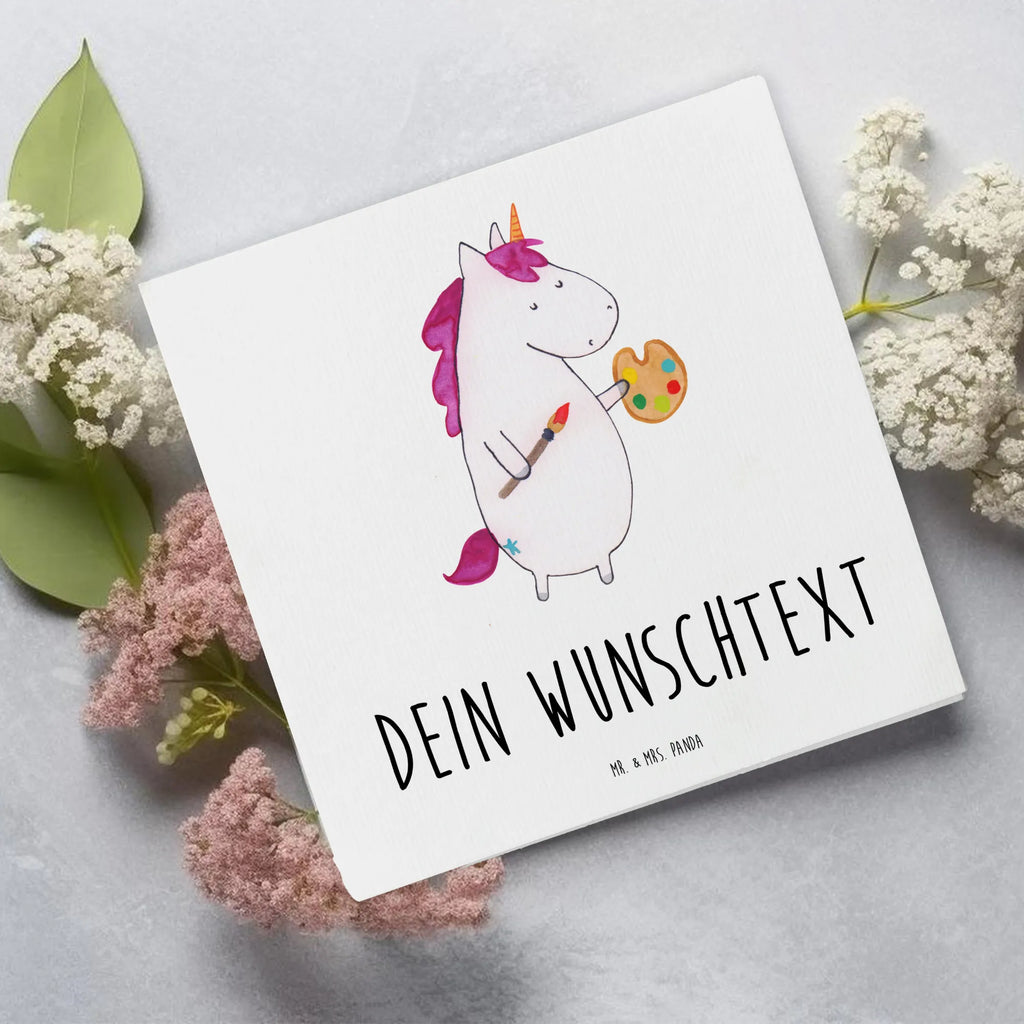 Personalisierte Deluxe Karte Einhorn Künstler Personalisierte Grußkarte, Personalisiertere Klappkarte, Personalisierte Einladungskarte, Personalisierte Glückwunschkarte, Personalisierte Hochzeitskarte, Personalisierte Geburtstagskarte, Grußkarte mit Namen, Grußkarte selber drucken, Grußkarte selbst gestalten, Grußkarte mit persönlichen Nachrichten, Grußkarte als Geldgeschenk, Grußkarten personalisiert, Personalisierte Karte, Einhorn, Einhörner, Einhorn Deko, Pegasus, Unicorn, Englisch, Künstler, Artist, Malen, Zeichnen, Welt, Farbe, Stift, Pinsel, Geschenk, Maler