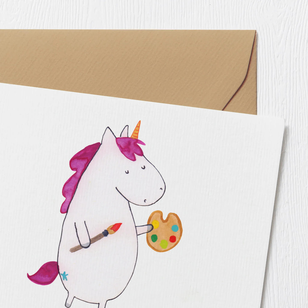 Personalisierte Deluxe Karte Einhorn Künstler Personalisierte Grußkarte, Personalisiertere Klappkarte, Personalisierte Einladungskarte, Personalisierte Glückwunschkarte, Personalisierte Hochzeitskarte, Personalisierte Geburtstagskarte, Grußkarte mit Namen, Grußkarte selber drucken, Grußkarte selbst gestalten, Grußkarte mit persönlichen Nachrichten, Grußkarte als Geldgeschenk, Grußkarten personalisiert, Personalisierte Karte, Einhorn, Einhörner, Einhorn Deko, Pegasus, Unicorn, Englisch, Künstler, Artist, Malen, Zeichnen, Welt, Farbe, Stift, Pinsel, Geschenk, Maler