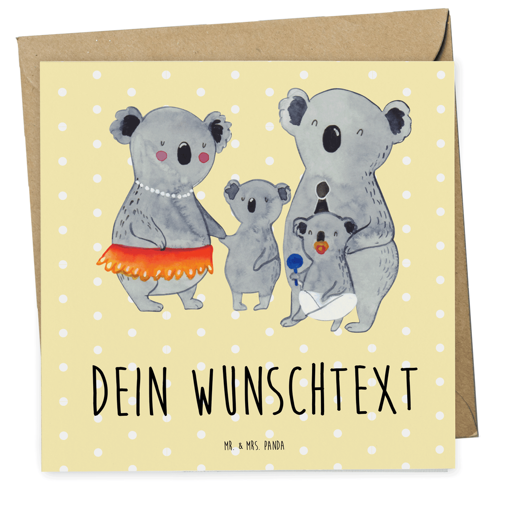 Personalisierte Deluxe Karte Koala Familie Personalisierte Grußkarte, Personalisiertere Klappkarte, Personalisierte Einladungskarte, Personalisierte Glückwunschkarte, Personalisierte Hochzeitskarte, Personalisierte Geburtstagskarte, Grußkarte mit Namen, Grußkarte selber drucken, Grußkarte selbst gestalten, Grußkarte mit persönlichen Nachrichten, Grußkarte als Geldgeschenk, Grußkarten personalisiert, Personalisierte Karte, Familie, Vatertag, Muttertag, Bruder, Schwester, Mama, Papa, Oma, Opa, Koala, Koalas, Family, Kinder, Geschwister, Familienleben