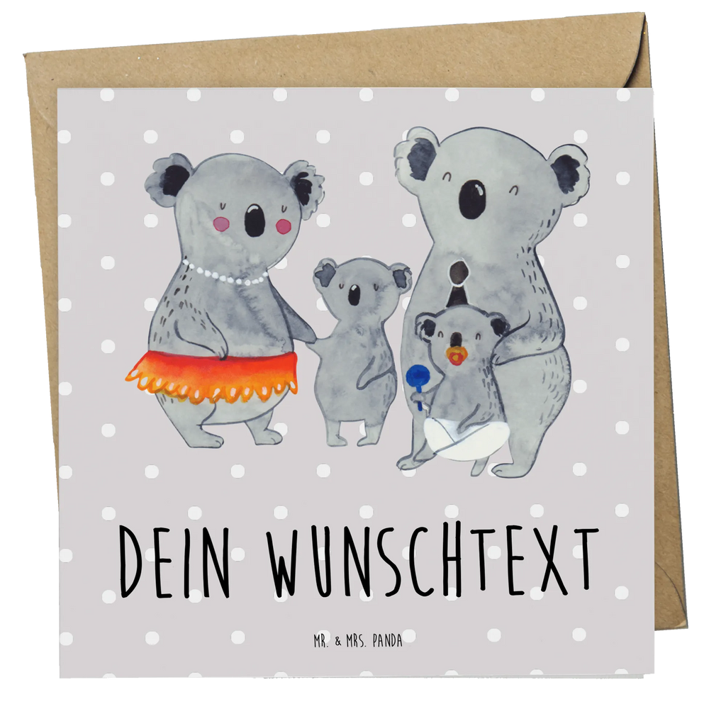 Personalisierte Deluxe Karte Koala Familie Personalisierte Grußkarte, Personalisiertere Klappkarte, Personalisierte Einladungskarte, Personalisierte Glückwunschkarte, Personalisierte Hochzeitskarte, Personalisierte Geburtstagskarte, Grußkarte mit Namen, Grußkarte selber drucken, Grußkarte selbst gestalten, Grußkarte mit persönlichen Nachrichten, Grußkarte als Geldgeschenk, Grußkarten personalisiert, Personalisierte Karte, Familie, Vatertag, Muttertag, Bruder, Schwester, Mama, Papa, Oma, Opa, Koala, Koalas, Family, Kinder, Geschwister, Familienleben