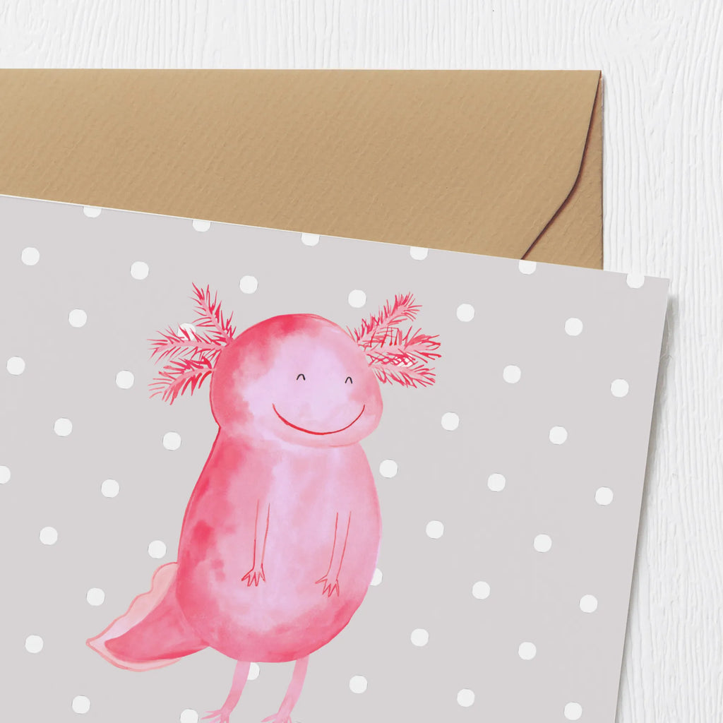 Personalisierte Deluxe Karte Axolotl Glücklich Personalisierte Grußkarte, Personalisiertere Klappkarte, Personalisierte Einladungskarte, Personalisierte Glückwunschkarte, Personalisierte Hochzeitskarte, Personalisierte Geburtstagskarte, Grußkarte mit Namen, Grußkarte selber drucken, Grußkarte selbst gestalten, Grußkarte mit persönlichen Nachrichten, Grußkarte als Geldgeschenk, Grußkarten personalisiert, Personalisierte Karte, Axolotl, Molch, Axolot, Schwanzlurch, Lurch, Lurche, Motivation, gute Laune