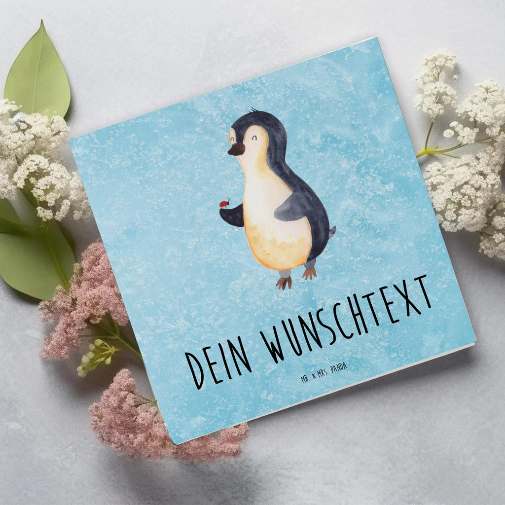 Personalisierte Deluxe Karte Pinguin Marienkäfer Personalisierte Grußkarte, Personalisiertere Klappkarte, Personalisierte Einladungskarte, Personalisierte Glückwunschkarte, Personalisierte Hochzeitskarte, Personalisierte Geburtstagskarte, Grußkarte mit Namen, Grußkarte selber drucken, Grußkarte selbst gestalten, Grußkarte mit persönlichen Nachrichten, Grußkarte als Geldgeschenk, Grußkarten personalisiert, Personalisierte Karte, Pinguin, Pinguine, Marienkäfer, Liebe, Wunder, Glück, Freude, Lebensfreude