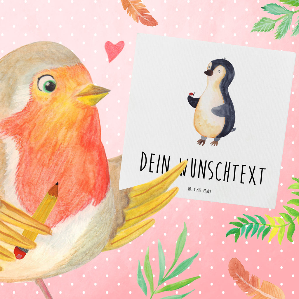 Personalisierte Deluxe Karte Pinguin Marienkäfer Personalisierte Grußkarte, Personalisiertere Klappkarte, Personalisierte Einladungskarte, Personalisierte Glückwunschkarte, Personalisierte Hochzeitskarte, Personalisierte Geburtstagskarte, Grußkarte mit Namen, Grußkarte selber drucken, Grußkarte selbst gestalten, Grußkarte mit persönlichen Nachrichten, Grußkarte als Geldgeschenk, Grußkarten personalisiert, Personalisierte Karte, Pinguin, Pinguine, Marienkäfer, Liebe, Wunder, Glück, Freude, Lebensfreude