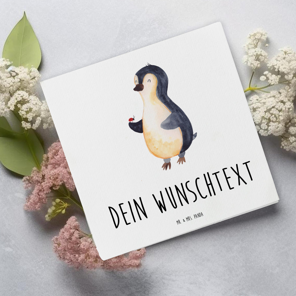 Personalisierte Deluxe Karte Pinguin Marienkäfer Personalisierte Grußkarte, Personalisiertere Klappkarte, Personalisierte Einladungskarte, Personalisierte Glückwunschkarte, Personalisierte Hochzeitskarte, Personalisierte Geburtstagskarte, Grußkarte mit Namen, Grußkarte selber drucken, Grußkarte selbst gestalten, Grußkarte mit persönlichen Nachrichten, Grußkarte als Geldgeschenk, Grußkarten personalisiert, Personalisierte Karte, Pinguin, Pinguine, Marienkäfer, Liebe, Wunder, Glück, Freude, Lebensfreude