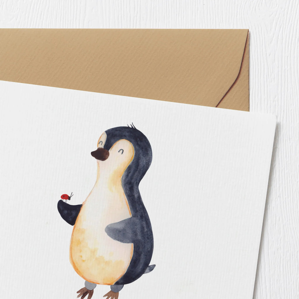 Personalisierte Deluxe Karte Pinguin Marienkäfer Personalisierte Grußkarte, Personalisiertere Klappkarte, Personalisierte Einladungskarte, Personalisierte Glückwunschkarte, Personalisierte Hochzeitskarte, Personalisierte Geburtstagskarte, Grußkarte mit Namen, Grußkarte selber drucken, Grußkarte selbst gestalten, Grußkarte mit persönlichen Nachrichten, Grußkarte als Geldgeschenk, Grußkarten personalisiert, Personalisierte Karte, Pinguin, Pinguine, Marienkäfer, Liebe, Wunder, Glück, Freude, Lebensfreude