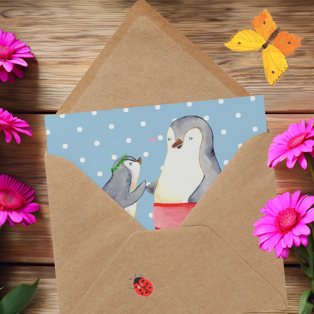 Personalisierte Deluxe Karte Pinguin mit Kind Personalisierte Grußkarte, Personalisiertere Klappkarte, Personalisierte Einladungskarte, Personalisierte Glückwunschkarte, Personalisierte Hochzeitskarte, Personalisierte Geburtstagskarte, Grußkarte mit Namen, Grußkarte selber drucken, Grußkarte selbst gestalten, Grußkarte mit persönlichen Nachrichten, Grußkarte als Geldgeschenk, Grußkarten personalisiert, Personalisierte Karte, Familie, Vatertag, Muttertag, Bruder, Schwester, Mama, Papa, Oma, Opa, Geschenk, Mami, Mutti, Mutter, Geburststag