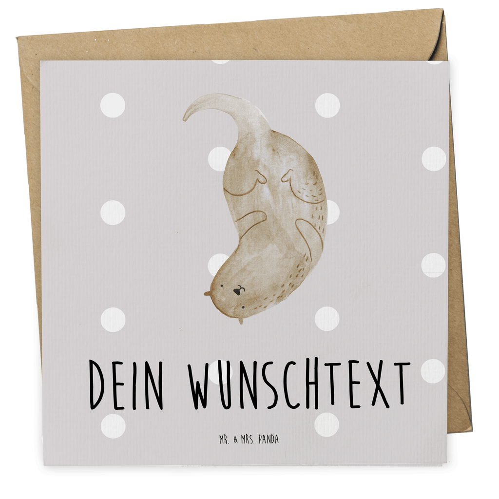 Personalisierte Deluxe Karte Otter Kopfüber Personalisierte Grußkarte, Personalisiertere Klappkarte, Personalisierte Einladungskarte, Personalisierte Glückwunschkarte, Personalisierte Hochzeitskarte, Personalisierte Geburtstagskarte, Grußkarte mit Namen, Grußkarte selber drucken, Grußkarte selbst gestalten, Grußkarte mit persönlichen Nachrichten, Grußkarte als Geldgeschenk, Grußkarten personalisiert, Personalisierte Karte, Otter, Fischotter, Seeotter, Otter Seeotter See Otter