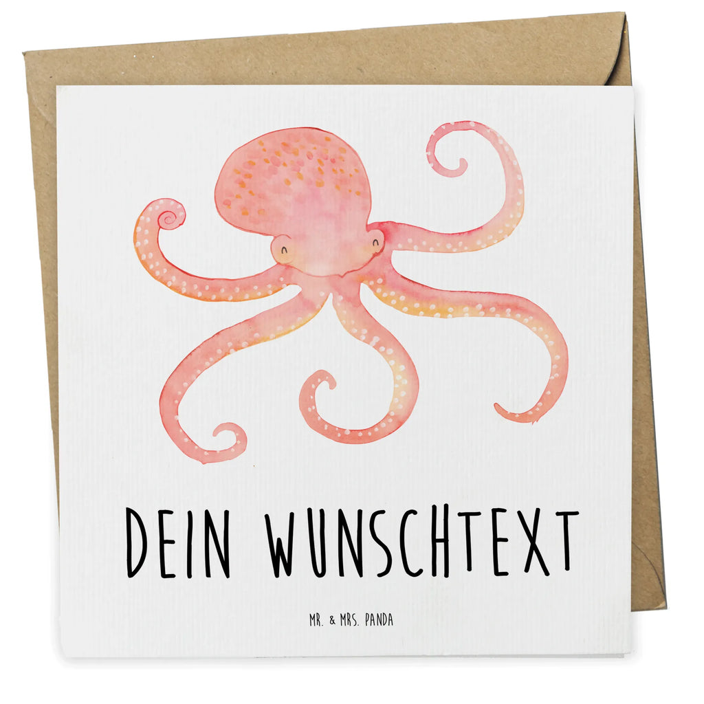 Personalisierte Deluxe Karte Tintenfisch Personalisierte Grußkarte, Personalisiertere Klappkarte, Personalisierte Einladungskarte, Personalisierte Glückwunschkarte, Personalisierte Hochzeitskarte, Personalisierte Geburtstagskarte, Grußkarte mit Namen, Grußkarte selber drucken, Grußkarte selbst gestalten, Grußkarte mit persönlichen Nachrichten, Grußkarte als Geldgeschenk, Grußkarten personalisiert, Personalisierte Karte, Tiermotive, Gute Laune, lustige Sprüche, Tiere, Meer, Meerestier, Krake, Tintenfisch, Arme, Wasser, Ozean