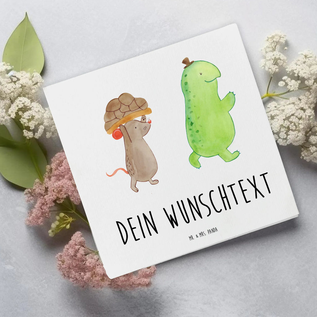 Personalisierte Deluxe Karte Schildkröte Maus Personalisierte Grußkarte, Personalisiertere Klappkarte, Personalisierte Einladungskarte, Personalisierte Glückwunschkarte, Personalisierte Hochzeitskarte, Personalisierte Geburtstagskarte, Grußkarte mit Namen, Grußkarte selber drucken, Grußkarte selbst gestalten, Grußkarte mit persönlichen Nachrichten, Grußkarte als Geldgeschenk, Grußkarten personalisiert, Personalisierte Karte, Schildkröte, Maus, Freunde, Freundinnen, beste Freunde, beste Freundinnen