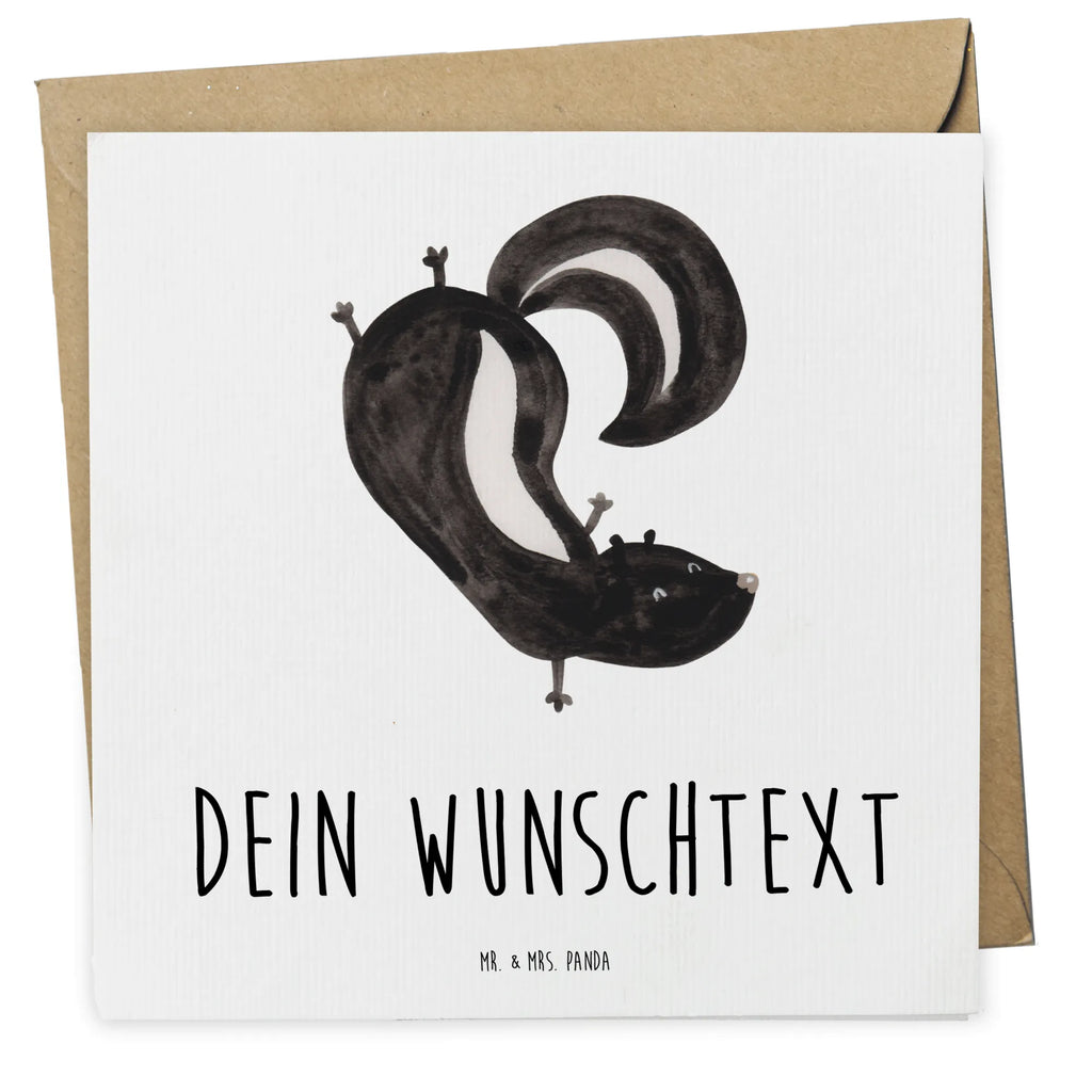 Personalisierte Deluxe Karte Stinktier Handstand Personalisierte Grußkarte, Personalisiertere Klappkarte, Personalisierte Einladungskarte, Personalisierte Glückwunschkarte, Personalisierte Hochzeitskarte, Personalisierte Geburtstagskarte, Grußkarte mit Namen, Grußkarte selber drucken, Grußkarte selbst gestalten, Grußkarte mit persönlichen Nachrichten, Grußkarte als Geldgeschenk, Grußkarten personalisiert, Personalisierte Karte, Stinktier, Skunk, Wildtier, Raubtier, Stinker, Stinki, Spielplatz, verpielt, Kind